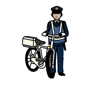 信号待ちの時 自転車に当てられた 警察に届ける